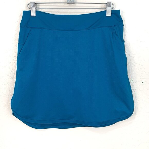 Nike Dri-Fit Flex Knit Golf Skort Womens Small Stretch Blue Gusset Moisture wick - Picture 1 of 11